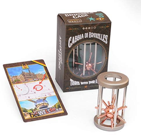 Logica Puzzles Art. Brussels Cage - Metal Puzzle - Difficulty 3/6 Hard - Cast Puzzle - Travellers Collection