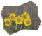 ABAKUHAUS Sonnenblume Platzmatten, Helianthus Sonnenblumen, Waschbare Stoff Esszimmer Küche Tischdekorations Digitaldruck, Taupe Gelb