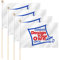 Anley Maßgeschneiderte Miniatur-Stabflagge 10 x 15 cm mit Holzstange - Drucken Sie Ihr eigenes Logo/Design/Wörter - lichtbeständig und kinderleicht - individuelle Mini-Flaggen-Banner (1 Dutzend)