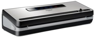 Taurus Vac600 - Envasadora y selladora al vacío de alimentos con cortador, alimentos secos y húmedos, función stop, tamaño y sellado 30 cm, indicador LED, bandeja de goteo, acero inoxidable y negro
