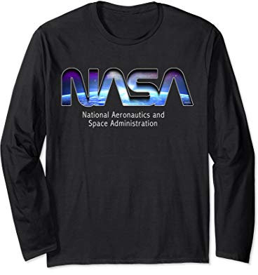 NASA Earth Space Logo Fill Long Sleeve T-Shirt