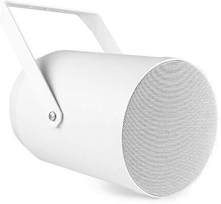 Power Dynamics PSP6 Outdoor Projector Speaker 100V Weatherproof IPX5 System, Garden and Poolside White PA Speaker, 6.5 Inch 20W RMS 70V Installation Audio