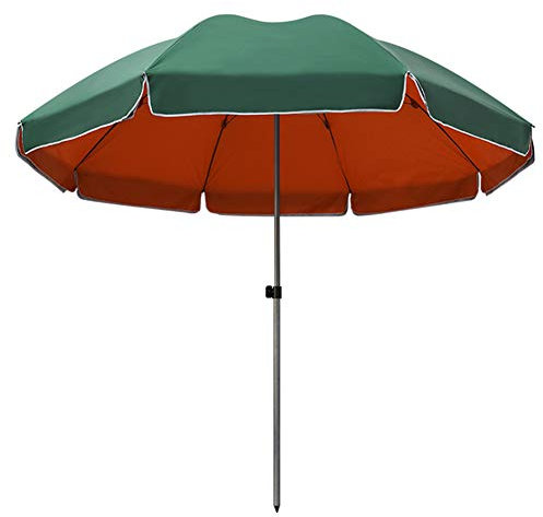 ACXZ Ombrellone da Esterno 2,4 m, ombrellone da Giardino, ombrellone da Balcone per Bordo Piscina, Prato, Ponte, Balcone, Spiaggia, Piccolo ombrellone Rotondo, Blu/Verde, 2.6m