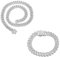 Halukakah Platin Plattiert Kubanischer Diamant Gliederarmband Halsketten-Schmuck Set Für Männer,Über 1500 Labor Diamanten Handset,Breite 12mm Länge 20cm,45cm Mit Geschenkbox