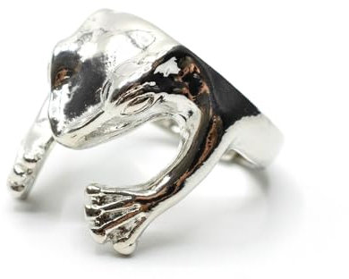 Miniblings Frosch Ring - I Frosch Ring Froschkönig Märchen Prinz Prinzessin Damenring - Origineller Modeschmuck I Fingerring mit Motiv I one Size
