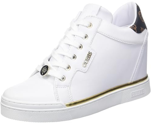 Guess Femme Faster Basket, Jardin Opulent Blanc, 40 EU
