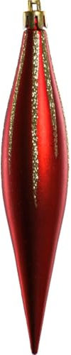 TrendLine Weihnachtskugeln Zapfen bruchfest, langlebig 15 cm rot 8 Stück Christbaum- & Feiertagsschmuck