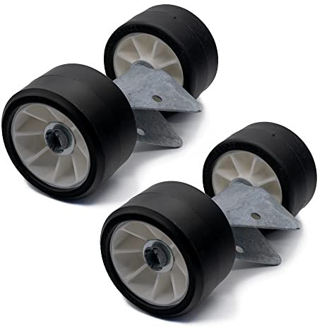 Rebadis 2 Rouleaux remorque Bateau, Galets Diamètre 120mm, pour Tube chandelle 40x40, Livraison Offerte