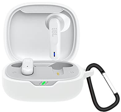 GIOPUEY Funda para JBL Wave 300TWS, Ultradelgado Silicona Case Cover, Anti-caída, JBL Wave 300TWS Funda - Blanco
