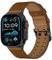 OUHENG Correas de cuero compatibles con Apple Watch Band de 46mm/49mm/45mm/44mm/42mm, correa de cuero genuino para iWatch Ultra 2/1 Series 10 9 8 7 6 5 4 3 2 1 SE, hombres, marrón retro y negro