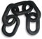 HAN-LBG Wood Chain Link Decor, Hand Carved Boho Decorative 5-Link Wood Chain Knot Ornament, Rustic Country Farmhouse Decor for Bedroom, Living Room, Coffee Table, Black, One Size