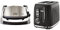 Breville Sandwich/Panini Press & Toastie Maker | 3-Slice | Non-stick-coated aluminium plates [VST025] & Bold Black 2-Slice Toaster with High-Lift and Wide Slots | Black and Silver Chrome [VTR001]
