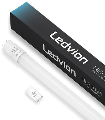Ledvion - 25X LED-Röhre, 60CM, 7W, Neon, 4000K, 1120 Lumen, Warmweiß, Decken- und gleichmäßiges Licht