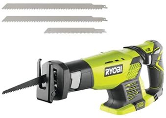 Pack RYOBI - Scie sabre RRS1801M - 18V OnePlus sans batterie ni chargeur - Pack de 3 lames scie sabre RAK03SSRB acier et inox 300/152 mm