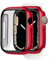 OcioDual Carcasa Protectora Compatible con Apple Watch Serie 8/7 de 45mm I Funda Ultra Delgada de Protección Completa, Resistente a arañazos y caídas-Rojo