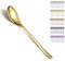 Kyraton Cucharas doradas 12 piezas 19 cm Acero inoxidable Titanio Chapado en oro Cucharas de mesa Cucharas de postre Cucharas de cocina Juego adecuado para cualquier cena, familias, café.