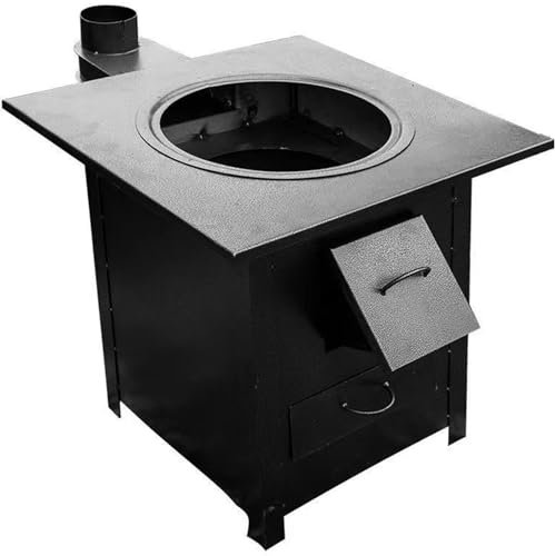 YVYKFZD Estufa de Leña para Exteriores, Cocina de Leña para Acampar, compacta Estufa Leña, para Acampar en Invierno, Caza, Cocina, Senderismo, Pesca (Size : 60x55cm/23.6x21.6in)