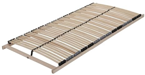 Home Deluxe - Lattenrost Mado - 90 x 200 cm, 7 Liegezonen, 42 Federleisten, Härteregulierung, Mittelgurt - bis 130 kg belastbar I Lattenrahmen Bettrost Lattenrahmen