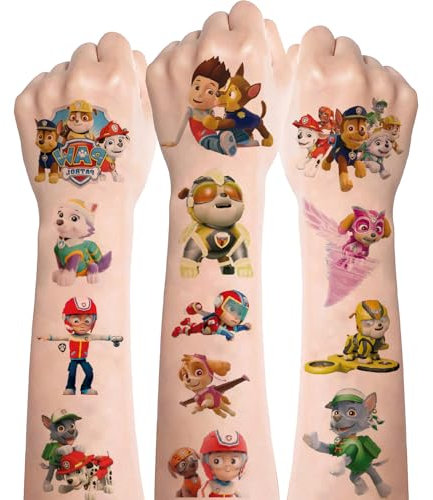 Tattoo Kinder, 130+ Temporäre Kindertattoos, Dog Patrol Hautfreundliche Tattoos, Mitgebsel Kindergeburtstag Geschenk Geburtstagsdeko, Temporäre Tattoos Geburtstagsparty Deko