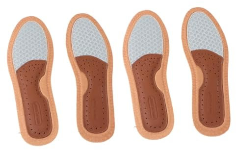 FOMIYES 2paare Atmungsaktive Cowhide Einlegesohlen Für Und Schweißabsorption Rutschfeste Und Dämpfende Schuhe Pads Für Schweißanfällige Füße