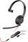 Poly Blackwire C5210 - Blackwire 5200series - Headset - OnEar - kabelgebunden - aktive Rauschunterdrückung - 3,5 mm Stecker, USB-C - Schwarz - Zertifiziert für Skype, Teams, Avaya, Cisco Jabber
