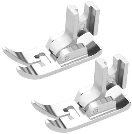 OTOTEC 2pcs Pied-de-biche Zigzag Pied de Couture Point Droit pour Machines à Coudre à Tige Basse Compatible avec Singer Compatible avec Brother