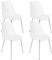 THE SECRET HOME - Conjunto de 2 y 4 Sillas en Polipropileno y Metal/Madera - Asiento de Diseño Ideal para Comedor y Cocina - Varios Modelos (4, Modelo 4 - Blanco)