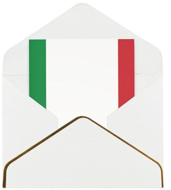 JBYJBX Grußkarte mit italienischer Flagge, für Geburtstage, Hochzeiten, Partys, Trauerkarte für alle Anlässe, 11,4 x 15,2 cm