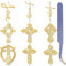 craspire 9 Stück Goldene Kreuz Aufkleber Kreuzigungs Aufkleber Mit Pinzette Wasserfest Selbstklebend Nickel Zum Dekorieren von Texten Liebe Glaube Hoffnung Metall Aufkleber Abziehbilder