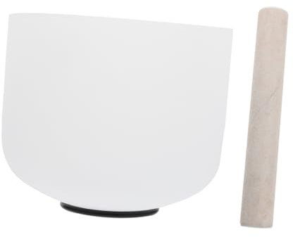 HYTROVE Quarzkristallschale Für Meditation Mit Stößel Heilschale Entspannung Klangschale Für Yoga Und Spirituelle Übungen Leicht Tragbar