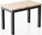 WFL GROUP Rechteckiger Esstisch 100 x 60 cm – Platzsparender Küchentisch in Skandi & Loft Stil – Wotan Eiche & Schwarze Massivholzbeine – für Küche, Wohnzimmer oder Büro – Arden