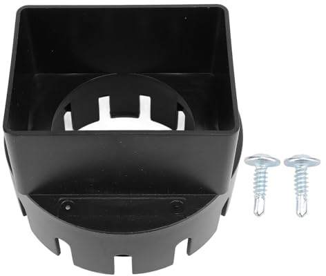 Regenrinnen-Fallrohr-Adapter, PVC, quadratisch, Regenrinne zum Abflussrohr, Anschluss für Außenwand-Regenwasser-Entwässerungssystem, 7,6 x 10,2 cm, Größe, langlebiges Material, (Schwarz)