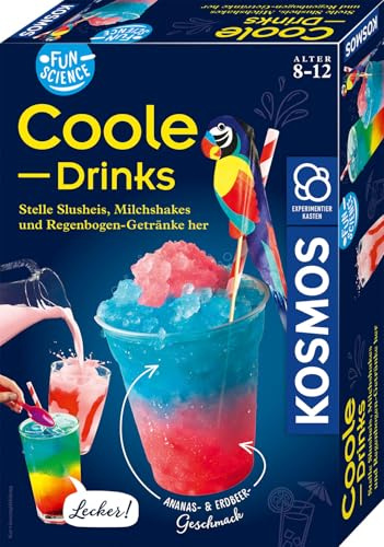 Kosmos Fun Science Coole Drinks, leckere Getränke selber Mixen | Slushies, Milchshakes, Limonade leicht zubereiten, mit Dekoelementen, Kindergeburtstag, DIY-Set für Kinder ab 8 Jahre