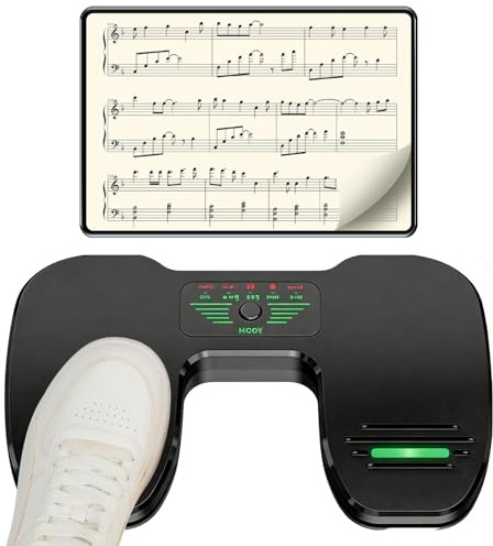 Zephviora Bluetooth Page Turning Pedal, Wireless Page Turner for Musice Sheet, 10 Modes, Rechargeable Page Turning Foot Pedal for Phone, Kindle, Tablets