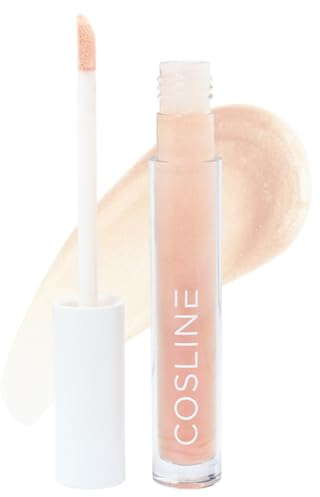 COSLINE Lipgloss Pearl, Pflegend, Aufpolsternder Effekt, Made in Germany | Natürlicher Glanz, Heller perliger Farbton, Pflegend, Aufpolsternder Effekt, Vegan, Made in Germany
