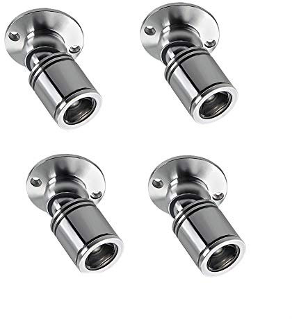 [360 ° drehen]Midore 4 stk Mini LED Einbaustrahler Minispot Einbauleuchte Aluminium Warmweiß mit Transformer Silber Kleiderschrank Beleuchtung Displayleuchte zur Perfekten Warenpräsentation