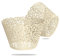 WedDecor Ivory Cupcake Wrappers Laser Cut Pearlescent Floral Design Muffin Wrap Cases Paper Holders for Party Decoration, Wedding, Birthday, Events, 50pcs