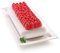 silikomart | Silikon-Kuchenform-Set RED FRUITS, Set bestehend aus 1 rechteckigen Silikon-Kuchenform, 1 Silikonform, 3D Design, 280 x 120 mm, h 65 mm, Made in Italy