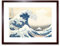 Wee Blue Coo Hokusai Große Welle Kanagawa Gerahmter Kunstdruck 30x40 cm