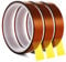 YTBUBOR hitzebeständiges Klebeband aus Polyimid, klebeband hitzebeständig, Polyimid-Klebeband, für elektrische Anwendungen, 3D-Drucker, Löten, Malerei und Verpackung, 3 Rollen, 20 m x 20 mm