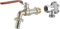 Kit Robinet Extérieur Laiton Nickelé + Applique Murale Ecrou Tournant Chromé NOYON & THIEBAULT