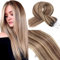 kun na Hair Micro Ring Hair 1g/s 50s/pack Straight Human Hair Extensions Easy Loop Brazilian Remy Hair Microbead Extensions 18 Color P#4/613