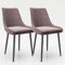 PLAYBOY Samantha Stuhl, 2er Set, Stoff, Altrosa, 51x84x55 m