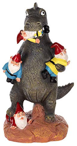 Birendy Figur, Dinosaurier, Zwerg, Gartenzwerg Gartenwichtel Deko Zwerg Wichtel (NF36730-61cm)