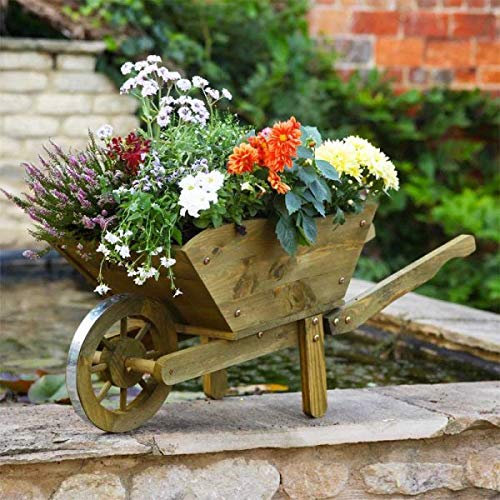 garden mile® Woodland - Fioriera per carriola da Giardino, Decorazione per Esterni per Piante e Fiori