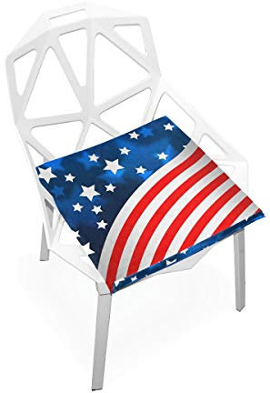 linomo USA Amerikanisch Flagge Memory Foam Stuhlkissen Sitzkissen für Kinder, 40 x 40 cm