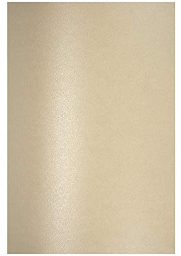 Netuno 20x Bastelpapier Perlmutt Sand DIN A4 21 x 29,7 cm 120g Aster Metallic Sand Effektpapier Glanzpapier farbig glänzend bedruckbar für Einladungen Hochzeit Geburtstag Weihnachten Taufe