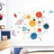 SacJkt Kinder Wandsticker, Abnehmbare selbstklebende Sonnensystem Wandtattoo, 2 STÜCKE PVC Niedliche Planeten Weltraum Wandaufkleber Aufkleber für Kinderzimmer Schlafzimmer Wohnzimmer (30 x 90 cm)
