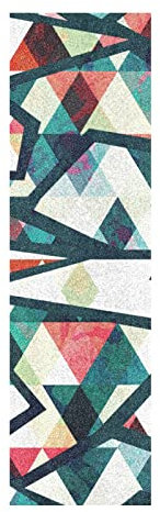 LDIYEU Abstrakte Malerei Bunt Skateboard Griptape rutschfest Selbstklebend Longboard Griptapes Aufkleber Griffband 33X 9(1pcs)