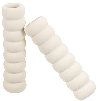sourcing map Door Handle Covers, 8Pcs 5.51 Nitrile Rubber Sleeves Door Knob Covers Handle Protector for Home Hot Cold Door Front Door White